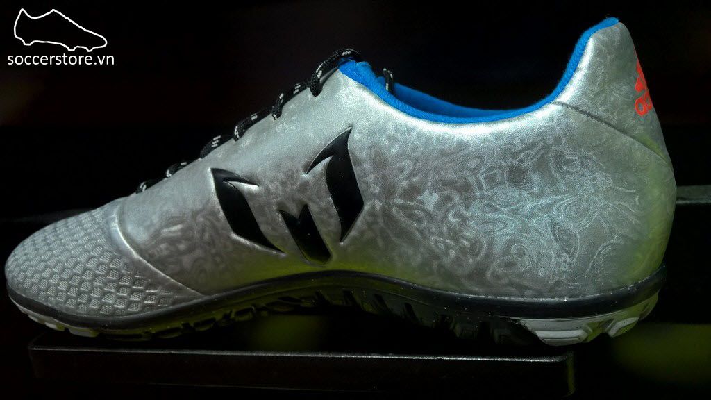 Adidas Messi 16.3 TF- Silver Metallic/ Core Black/ Shock Blue S79642