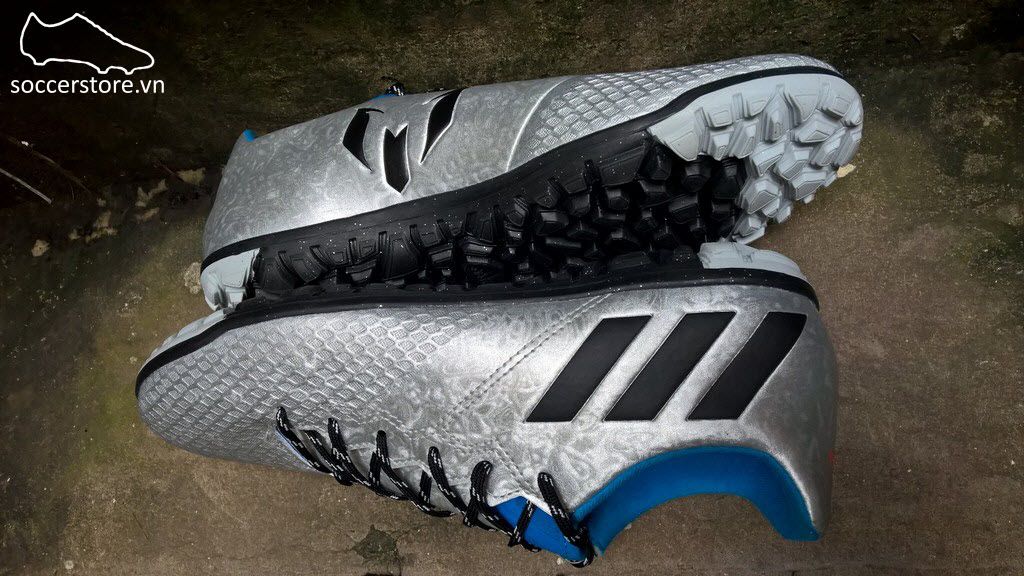Adidas Messi 16.3 TF- Silver Metallic/ Core Black/ Shock Blue S79642