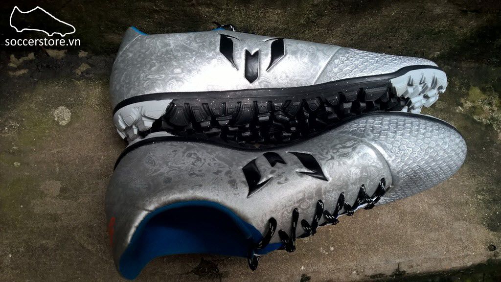 Adidas Messi 16.3 TF- Silver Metallic/ Core Black/ Shock Blue S79642