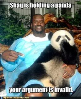 Shaq and Panda make your argument invalid Pictures, Images and Photos