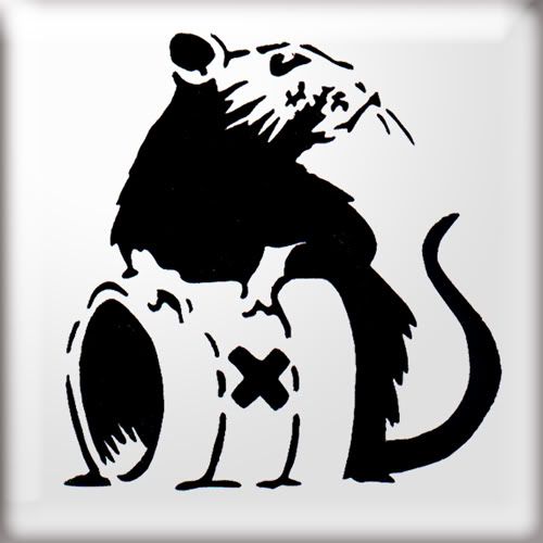 banksy rat stencil. Banksy - toxic rat stencil