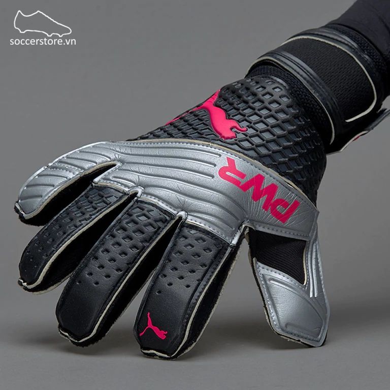 Puma evoPOWER Vigor Grip 2.3 RC - Puma Black/ Silver/ Plasma Pink GK Gloves 041449-01