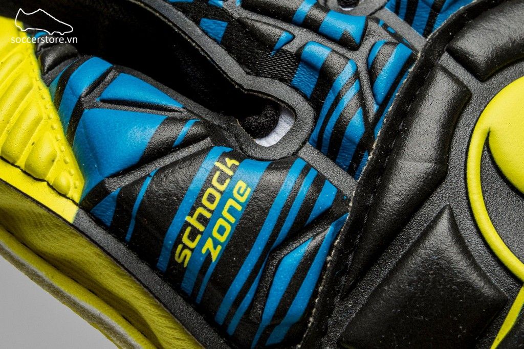 Uhlsport Speed Up Supersoft- Lite Flou Yellow/ Black/ Hydro Blue GK Gloves 1011023-01