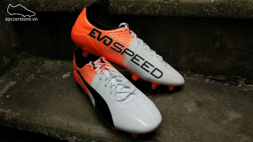 Puma evoSPEED 1.5 FG- White/ Black/ Orange 103597-05
