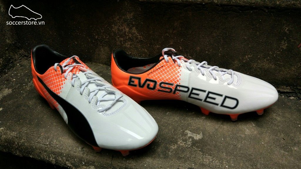 Puma evoSPEED 1.5 FG- White/ Black/ Orange 103597-05