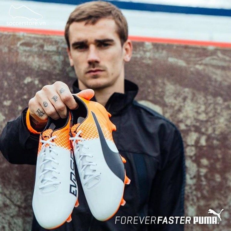 Puma evoSPEED 1.5 FG- White/ Black/ Orange 103597-05