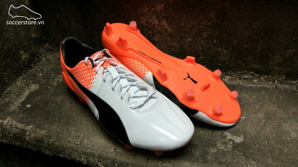 Puma evoSPEED 1.5 FG- White/ Black/ Orange 103597-05