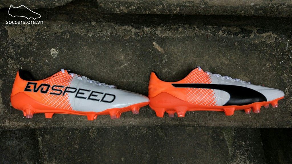 Puma evoSPEED 1.5 FG- White/ Black/ Orange 103597-05