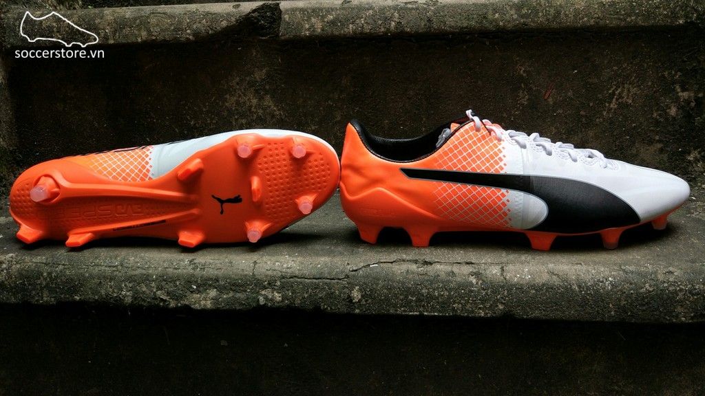 Puma evoSPEED 1.5 FG- White/ Black/ Orange 103597-05
