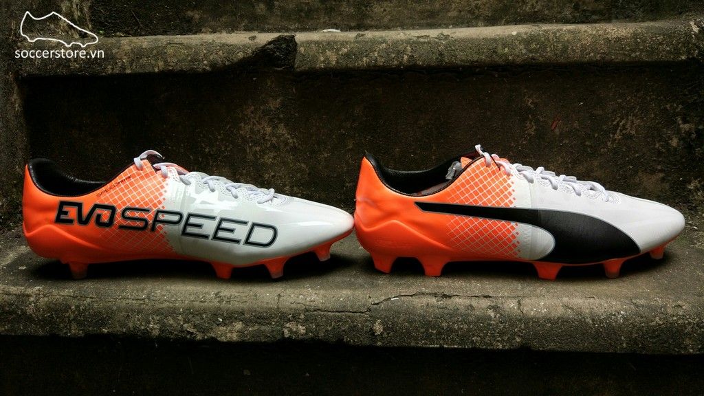 Puma evoSPEED 1.5 FG- White/ Black/ Orange 103597-05