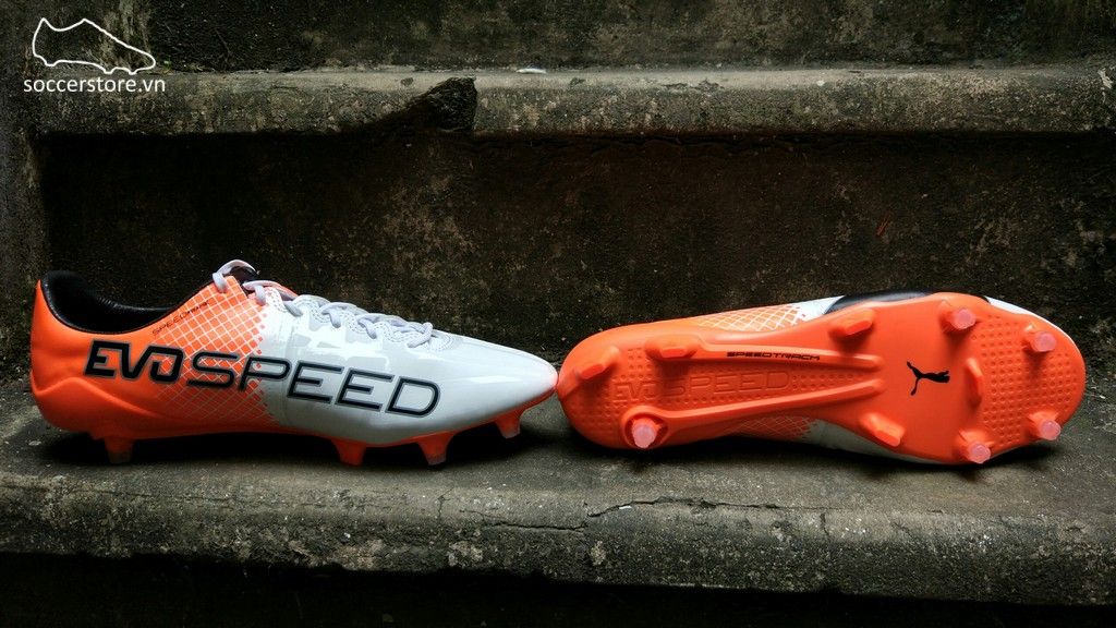 Puma evoSPEED 1.5 FG- White/ Black/ Orange 103597-05