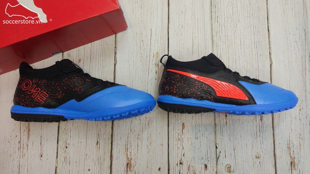 Puma One 19.3 TF- Blue Azur/ Red Blast/ Black 105489-01