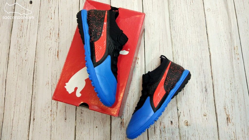 Puma One 19.3 TF- Blue Azur/ Red Blast/ Black 105489-01