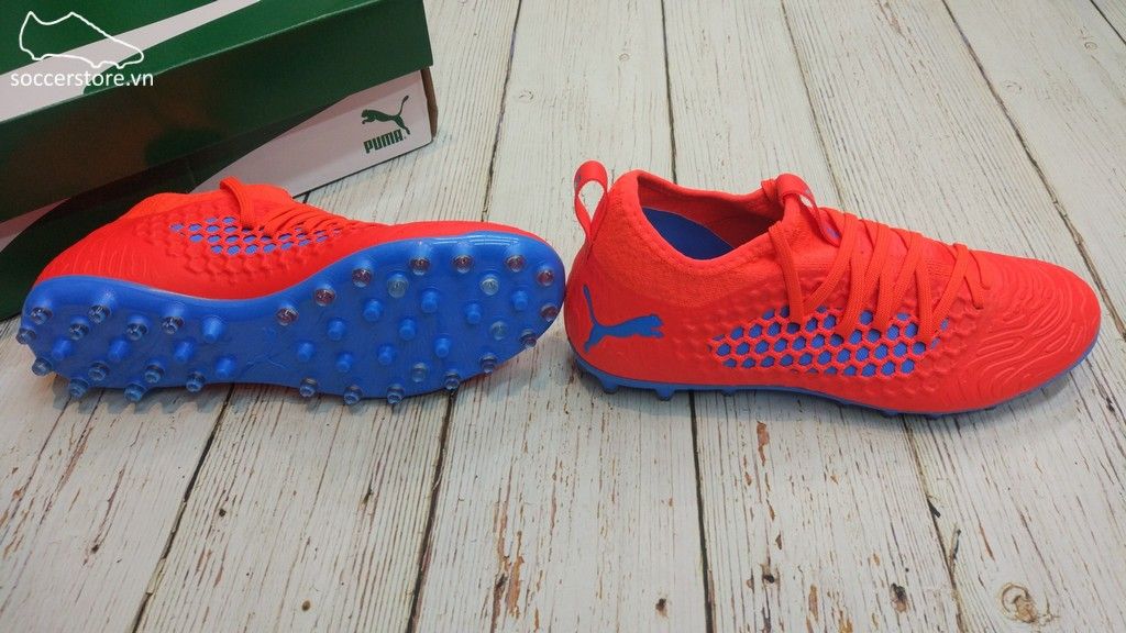 Puma Future 19.3 Netfit MG/AG/FG- Red Blast/ Blue Azur 105541-01