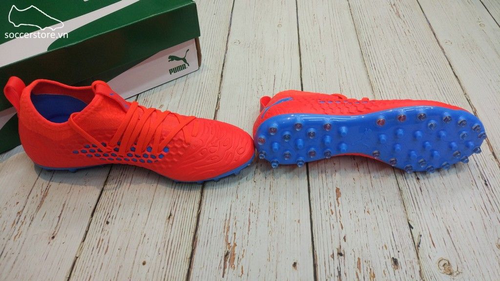 Puma Future 19.3 Netfit MG/AG/FG- Red Blast/ Blue Azur 105541-01