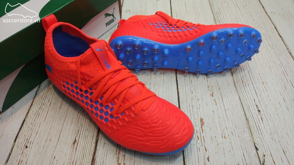 Puma Future 19.3 Netfit MG/AG/FG- Red Blast/ Blue Azur 105541-01