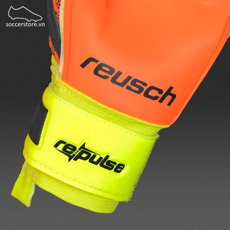 Reusch Repulse Prime S1 FS Junior- Black/ Shocking Orange/ Shocking Orange GK Gloves 3672200-767