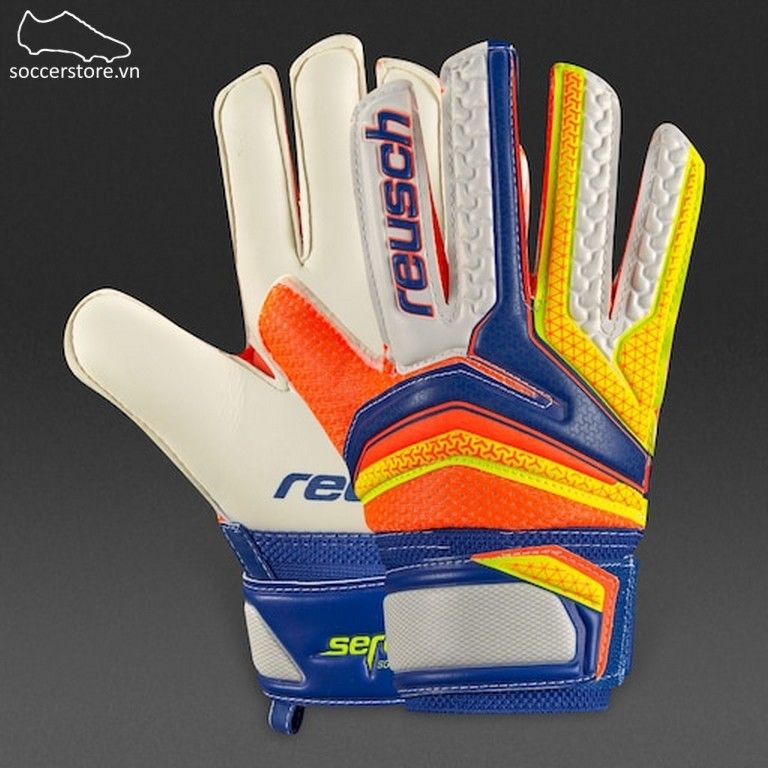 Reusch Kids Serathor SG - Dazzling Blue/ Safety Yellow GK Gloves 3770810-456