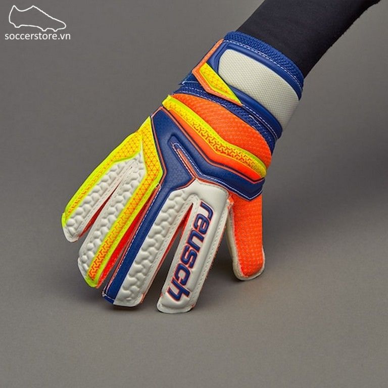 Reusch Kids Serathor SG - Dazzling Blue/ Safety Yellow GK Gloves 3770810-456