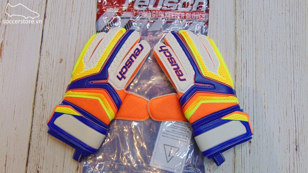 Reusch Kids Serathor SG - Dazzling Blue/ Safety Yellow GK Gloves 3770810-456