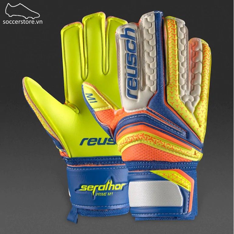 Reusch Serathor Prime Kids M1 - Dazzling Blue / Safety Yellow / Safety Yellow 3772135-484