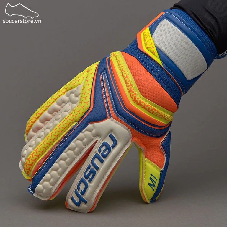 Reusch Serathor Prime Kids M1 - Dazzling Blue / Safety Yellow / Safety Yellow 3772135-484