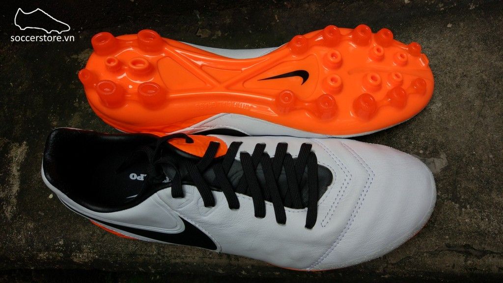 Nike Tiempo Legacy II AG-R- White/ Black/ Total Orange 819217-108