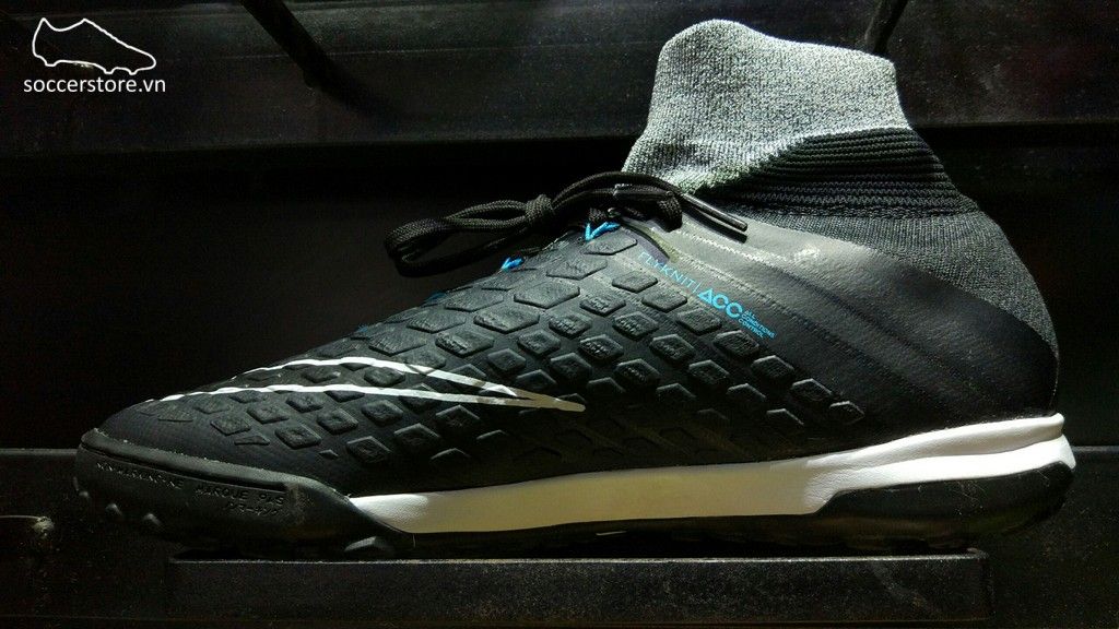 Nike HypervenomX Proximo II DF TF- Wolf Grey/ Black/ Chlorine Blue 852576-004