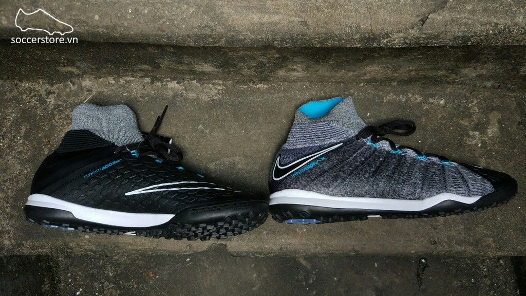 Nike HypervenomX Proximo II DF TF- Wolf Grey/ Black/ Chlorine Blue 852576-004