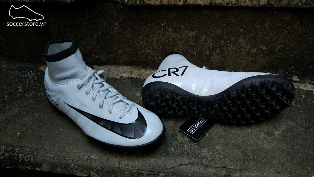Nike MercurialX Victory VI CR7 DF Kids TF - White/ Blue Tint 903601-401