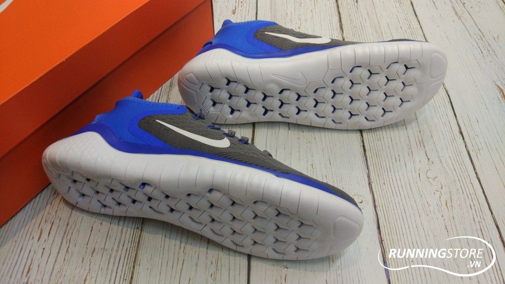 Nike Free RN 18- Nike Free RN 18 - Gun Smoke/White/ Signal Blue-942836-008