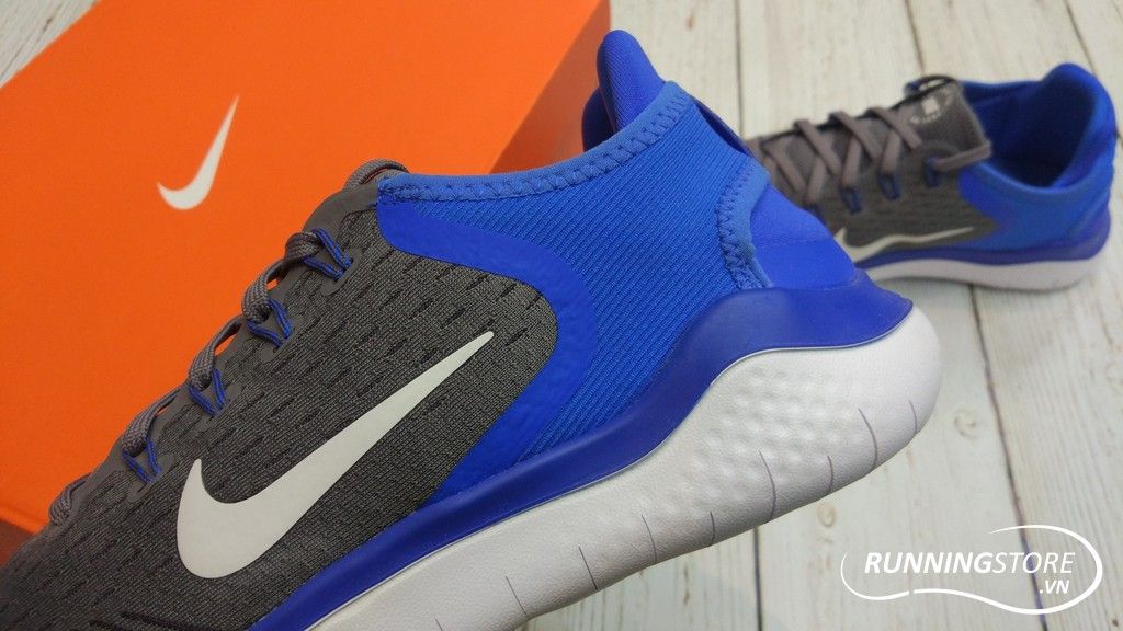 Nike Free RN 18- Nike Free RN 18 - Gun Smoke/White/ Signal Blue-942836-008