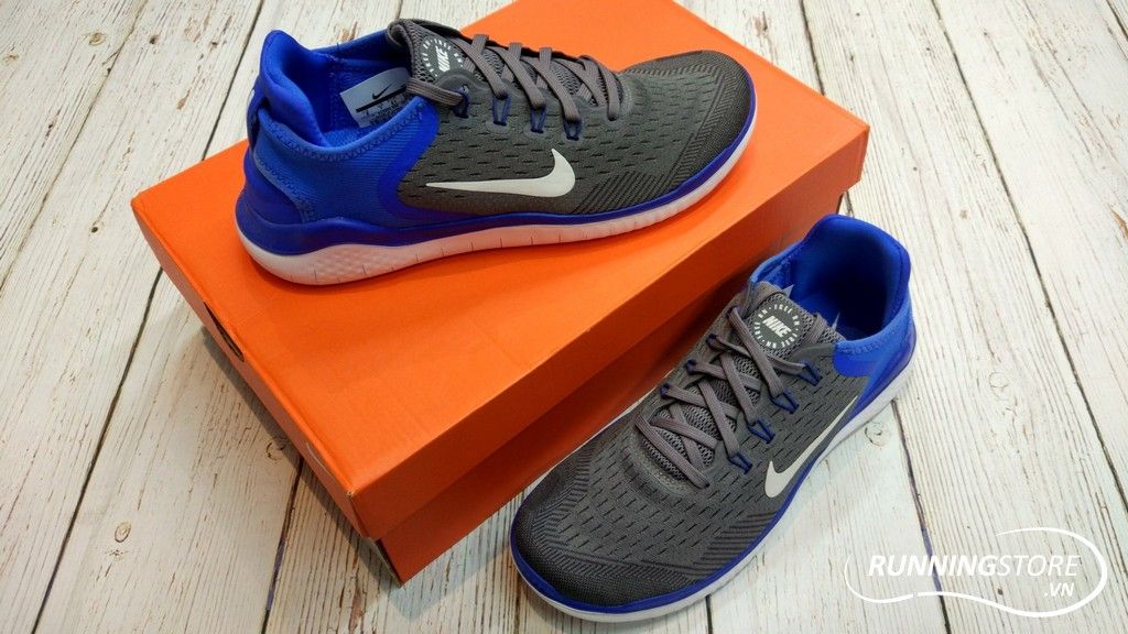 Nike Free RN 18- Nike Free RN 18 - Gun Smoke/White/ Signal Blue-942836-008