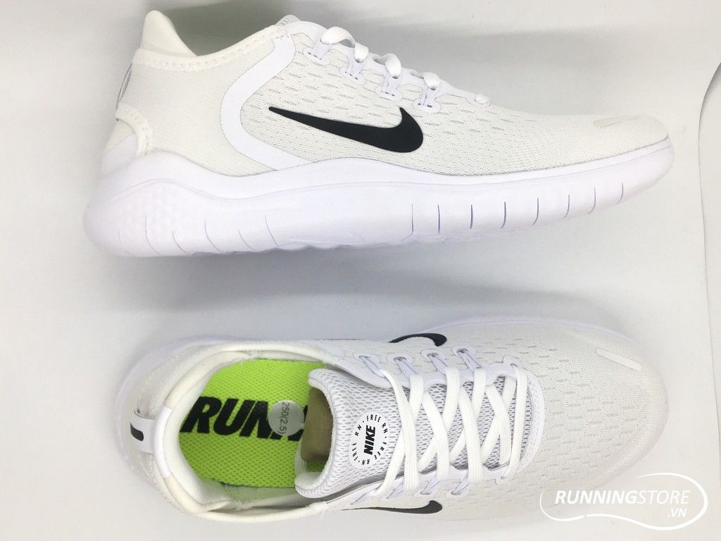 Nike Free RN- White/ Black 942836-100