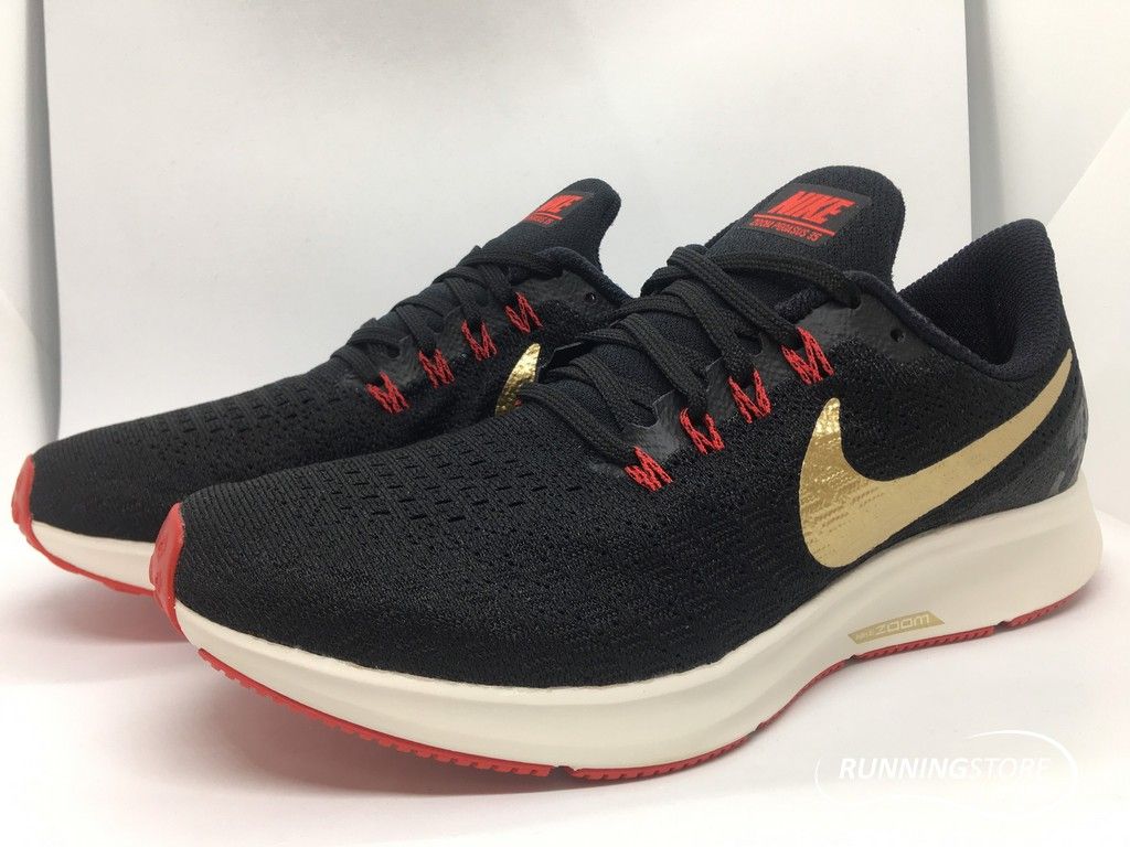 Nike Air Zoom Pegasus 35- Black/ Gold/ Red 942851-018