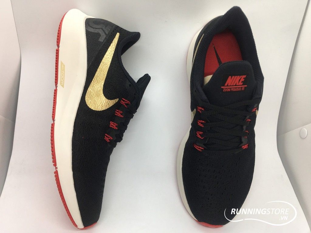 Nike Air Zoom Pegasus 35- Black/ Gold/ Red 942851-018