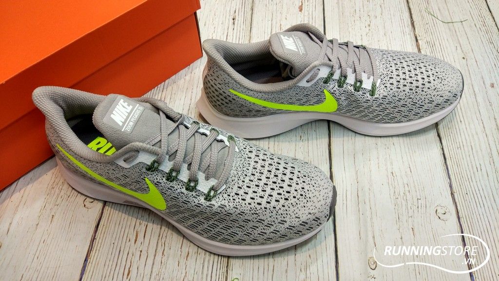 Nike Airzoom Pegasus 35 - White/ Volt/ Gunsmoke- 942851-101