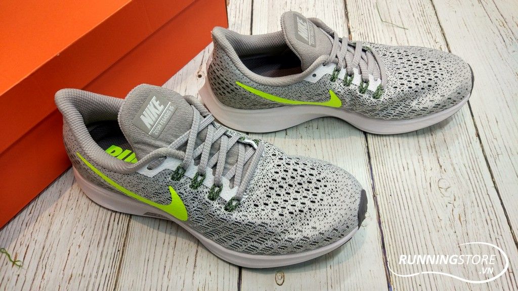 Nike Airzoom Pegasus 35 - White/ Volt/ Gunsmoke- 942851-101