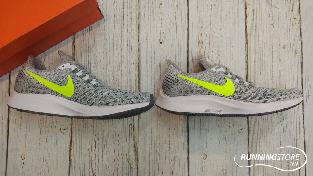 Nike Airzoom Pegasus 35 - White/ Volt/ Gunsmoke- 942851-101