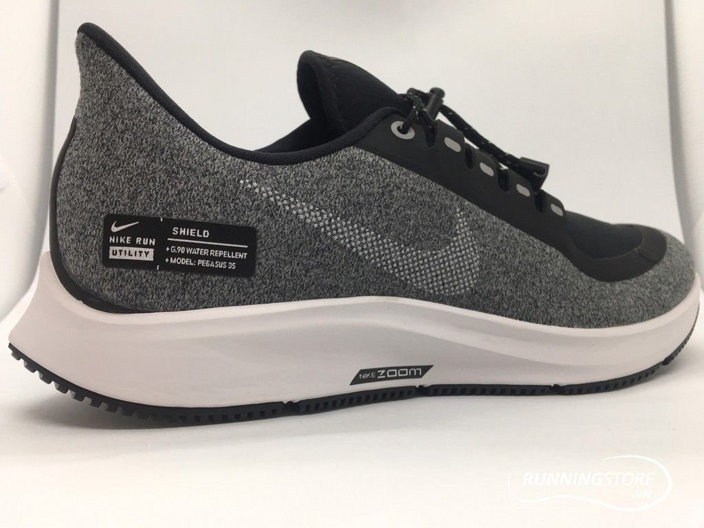 Nike Air Zoom Pegasus 35 Shield- Black/ White/ Cool Grey AA1643-001