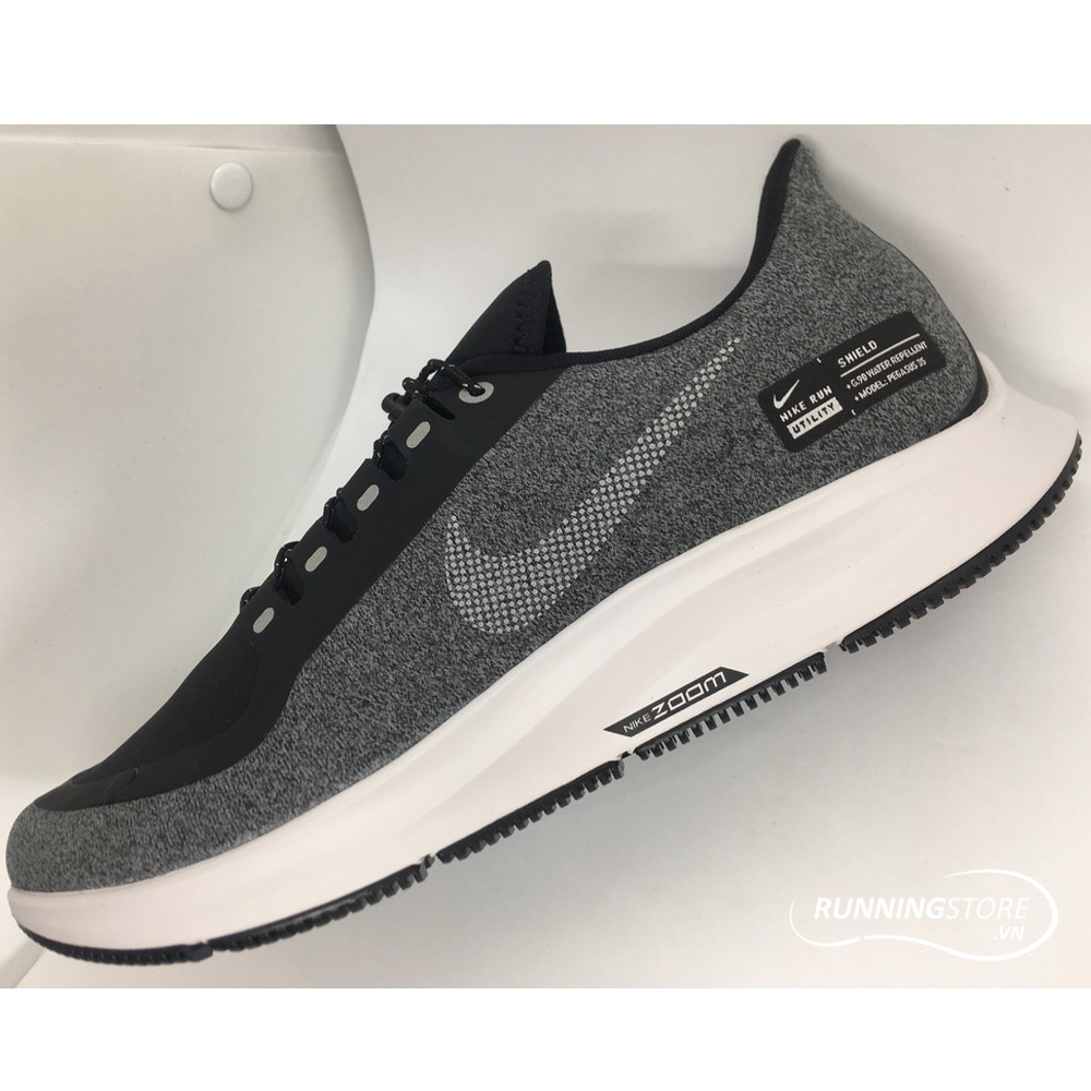 Nike Air Zoom Pegasus 35 Shield- Black/ White/ Cool Grey AA1643-001