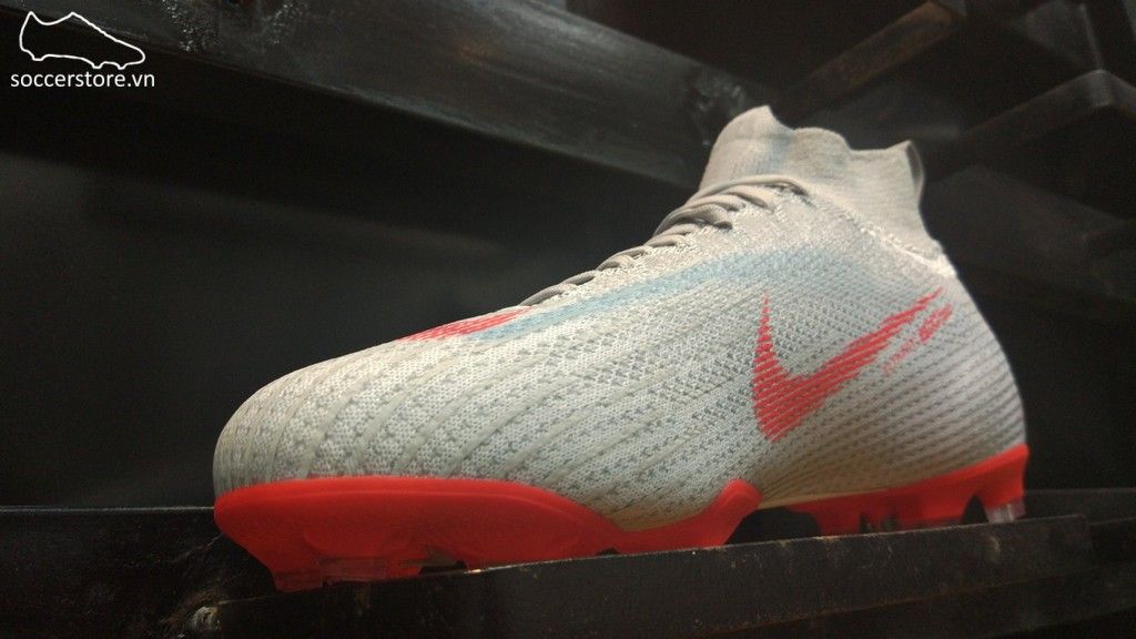 Nike Mercurial Superfly VI Elite Kids FG- Wolf Grey/ Light Crimson/ Pure Platinum AH7340-060
