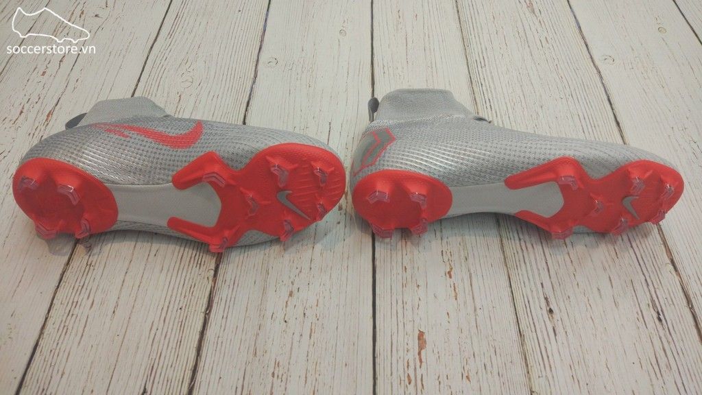 Nike Mercurial Superfly VI Elite Kids FG- Wolf Grey/ Light Crimson/ Pure Platinum AH7340-060