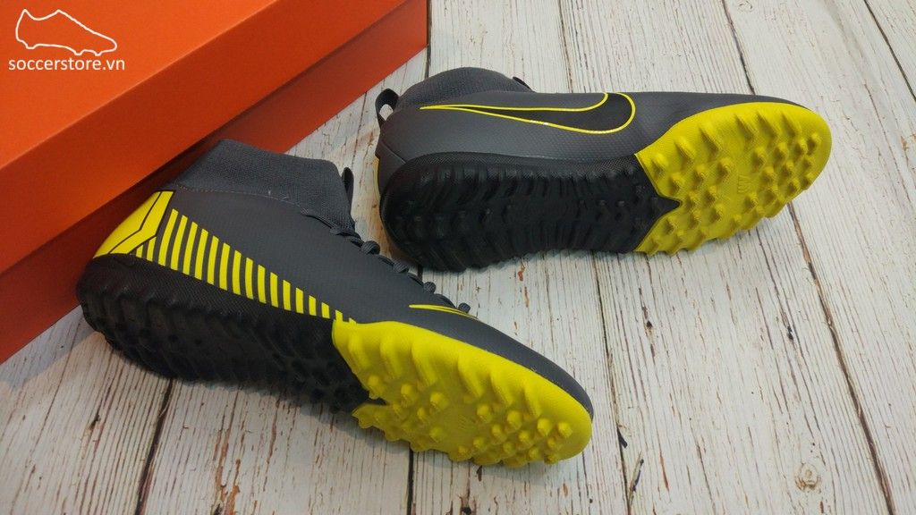 Nike Mercurial Superfly VI Academy Kids TF – Dark Grey/ Black/ Yellow AH7344-070