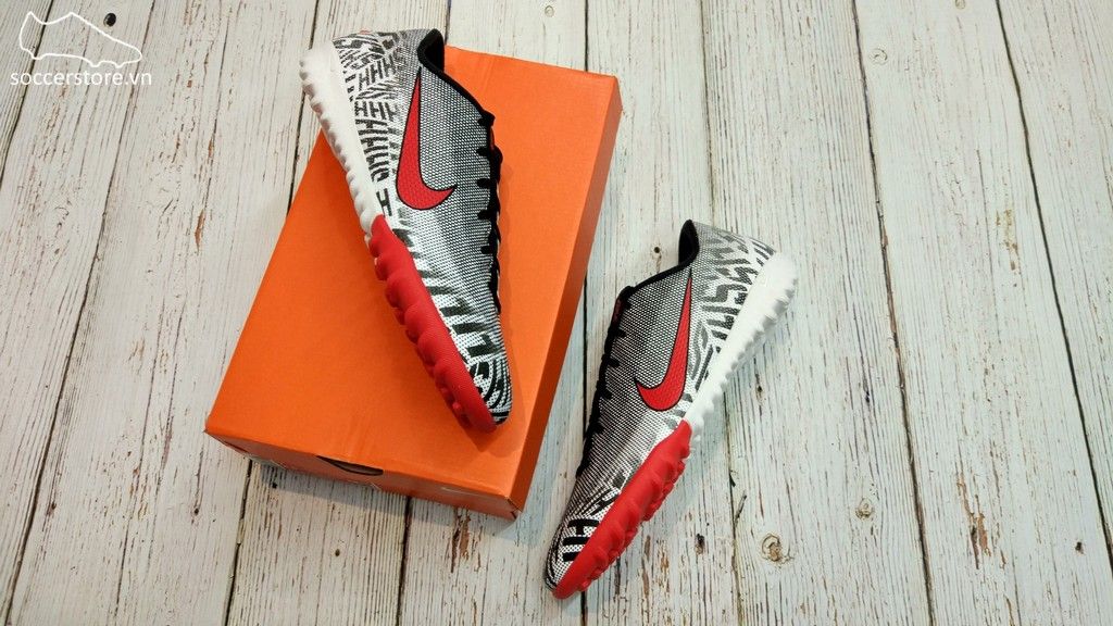 Nike Mercurial Vapor XII Academy Neymar TF- White/ Challenge Red/ Black AO3121-170