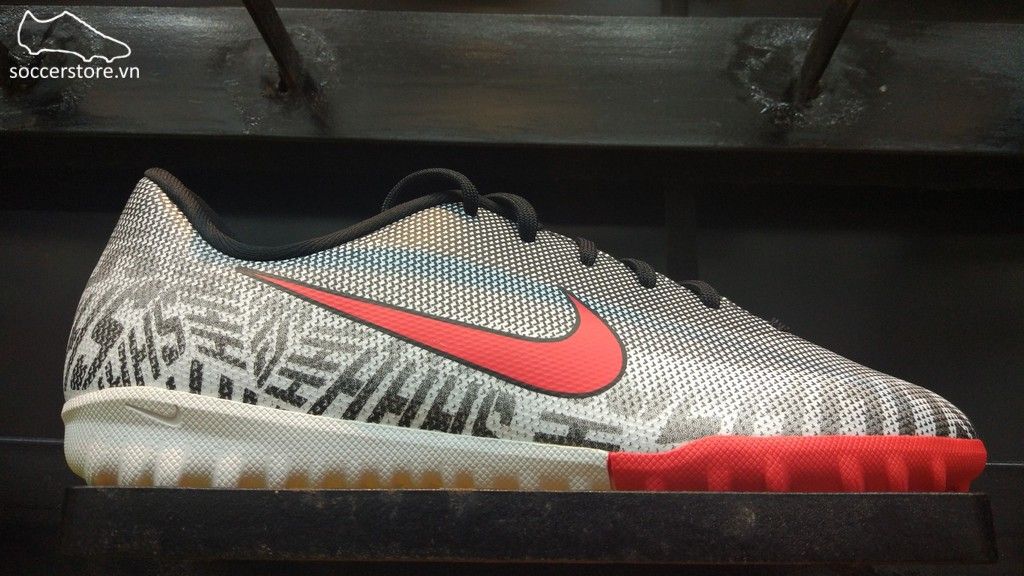 Nike Mercurial Vapor XII Academy Neymar Kids TF- White/ Challenge Red/ Black AO9476-170