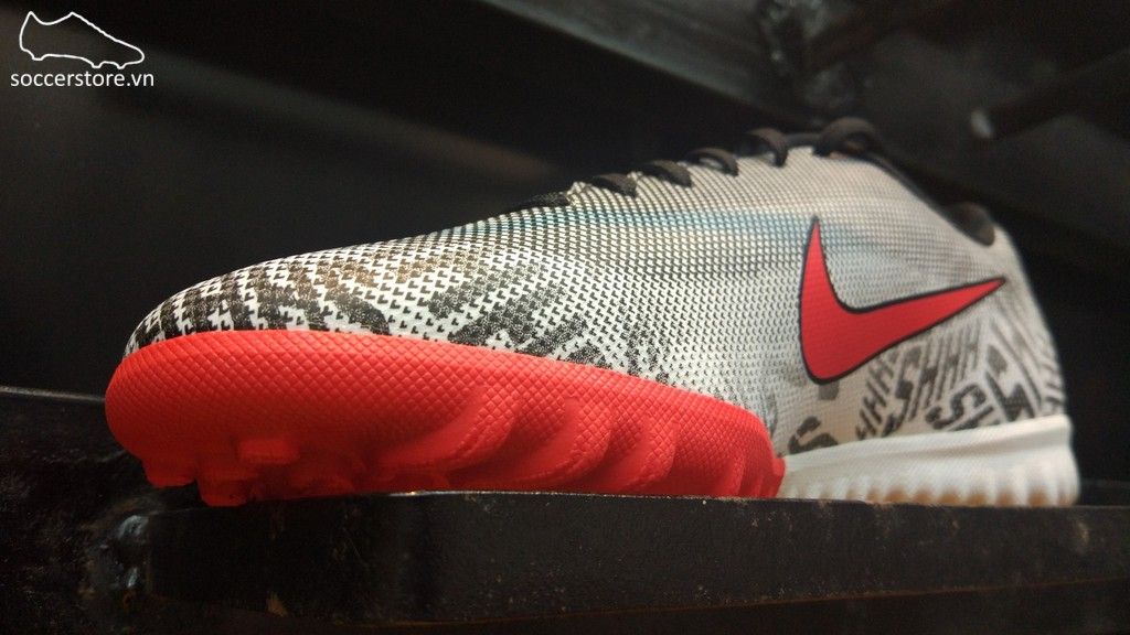 Nike Mercurial Vapor XII Academy Neymar Kids TF- White/ Challenge Red/ Black AO9476-170