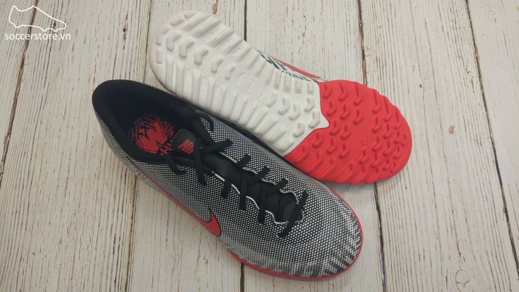 Nike Mercurial Vapor XII Academy Neymar Kids TF- White/ Challenge Red/ Black AO9476-170