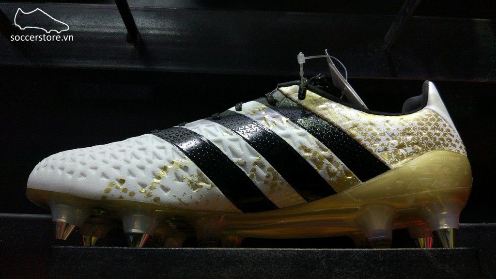 Adidas Ace 16.1 SG- White/ Core Black/ Gold Metallic AQ6368