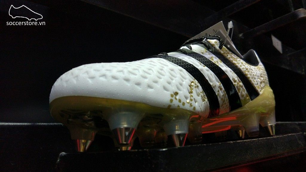 Adidas Ace 16.1 SG- White/ Core Black/ Gold Metallic AQ6368